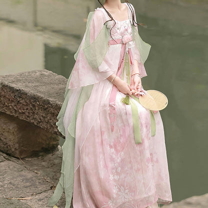 Floral Mesh Dress Hanfu Costume modakawa