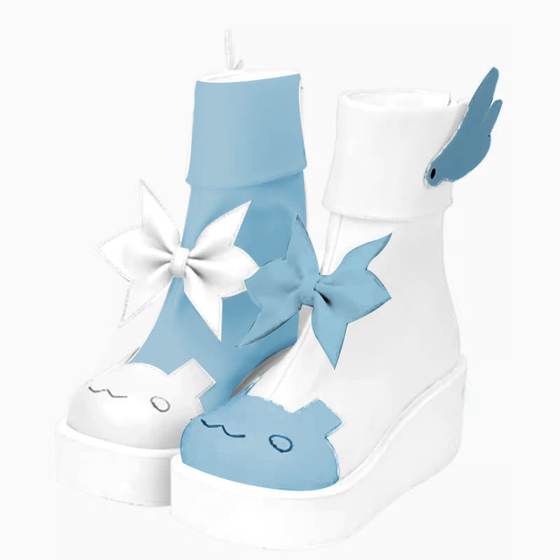 Sweet Bunny Bow Knot Platform Lolita Shoes modakawa