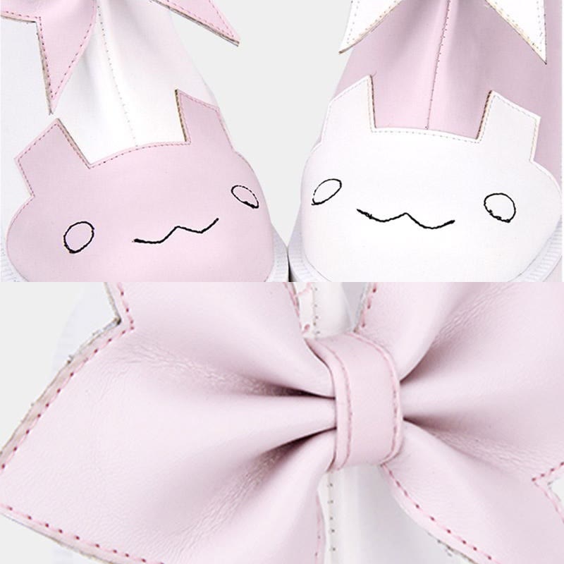 Sweet Bunny Bow Knot Platform Lolita Shoes modakawa