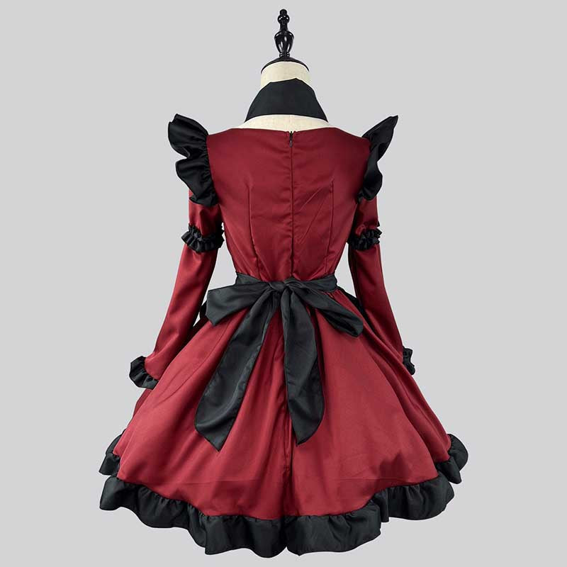 Red Black Maid Gothic Devil Lolita Dress modakawa