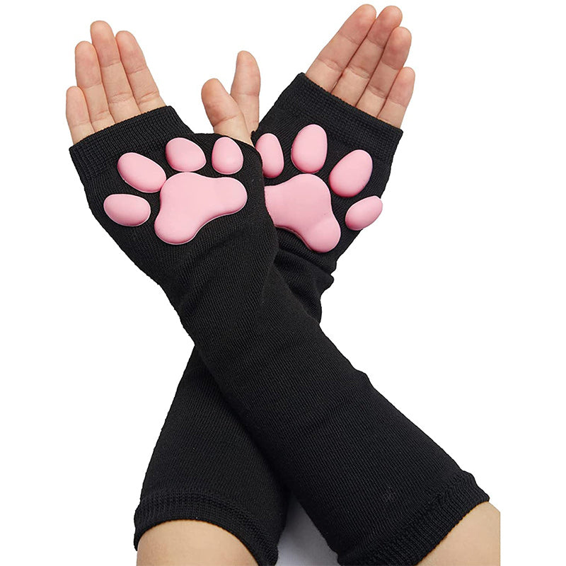 Cute Cat Pink Paw Cosplay Gloves Modakawa