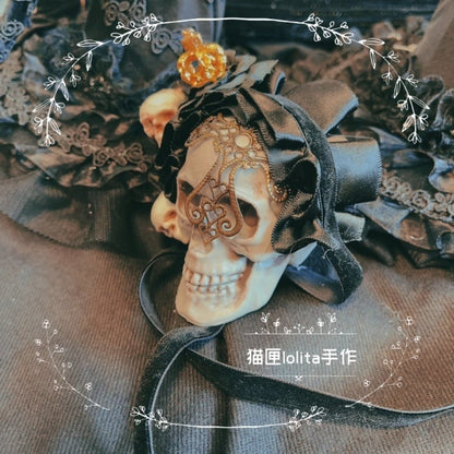 Handmade Halloween Gorgeous Skull Brooch mySite