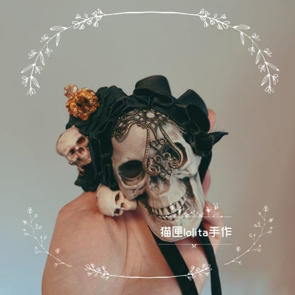 Handmade Halloween Gorgeous Skull Brooch mySite