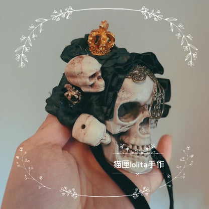 Handmade Halloween Gorgeous Skull Brooch mySite