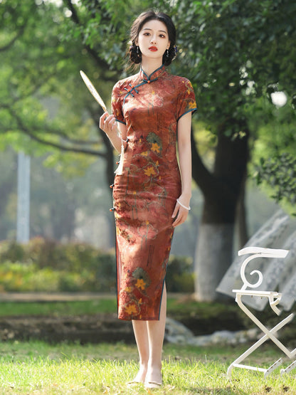 Vintage Autumn Cheongsam Dress Hanfu Story