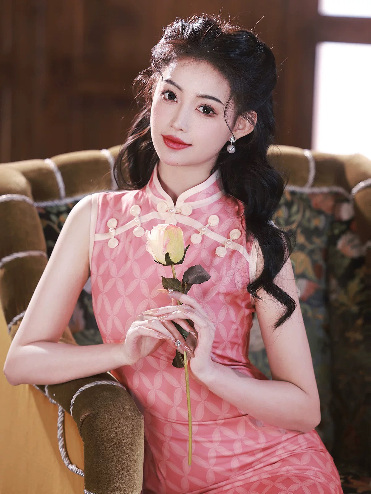 Pink Elegant Cheongsam Hanfu Story