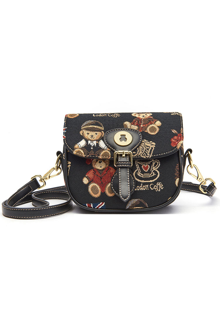 Cartoon Bear Print Crossbody Bag SpreePicky