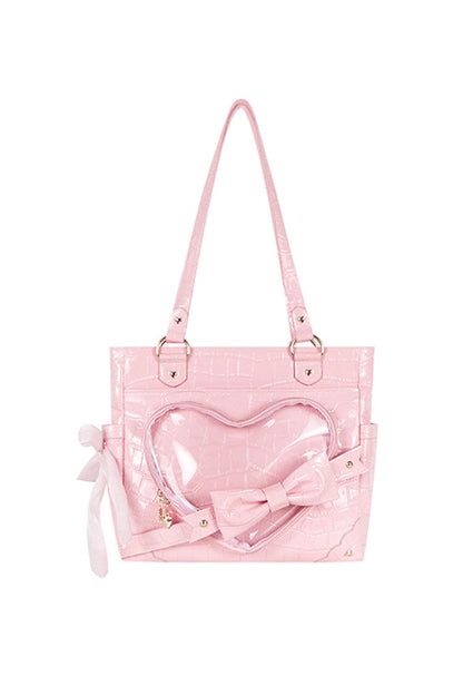 Transparent Love Bowknot Shoulder Bag SpreePicky