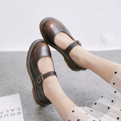 Strap Buckle Platform Round Toe Lolita Mary Janes Shoes Modakawa