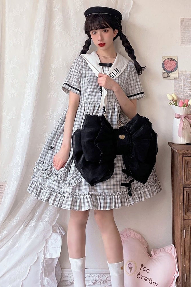 Big Black Bowknot Lolita Backpack SpreePicky