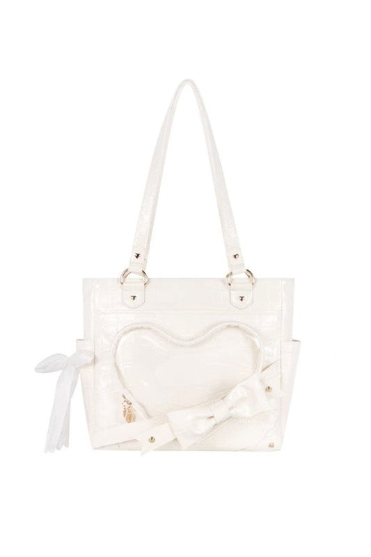 Transparent Love Bowknot Shoulder Bag SpreePicky