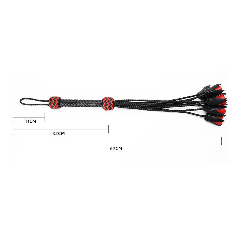 Red Maid Cosplay Leather Rose Whip modakawa