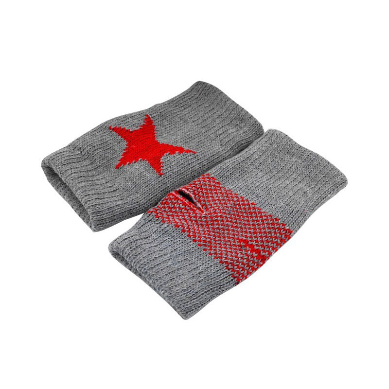 Star Knitted Fingerless Gloves SpreePicky