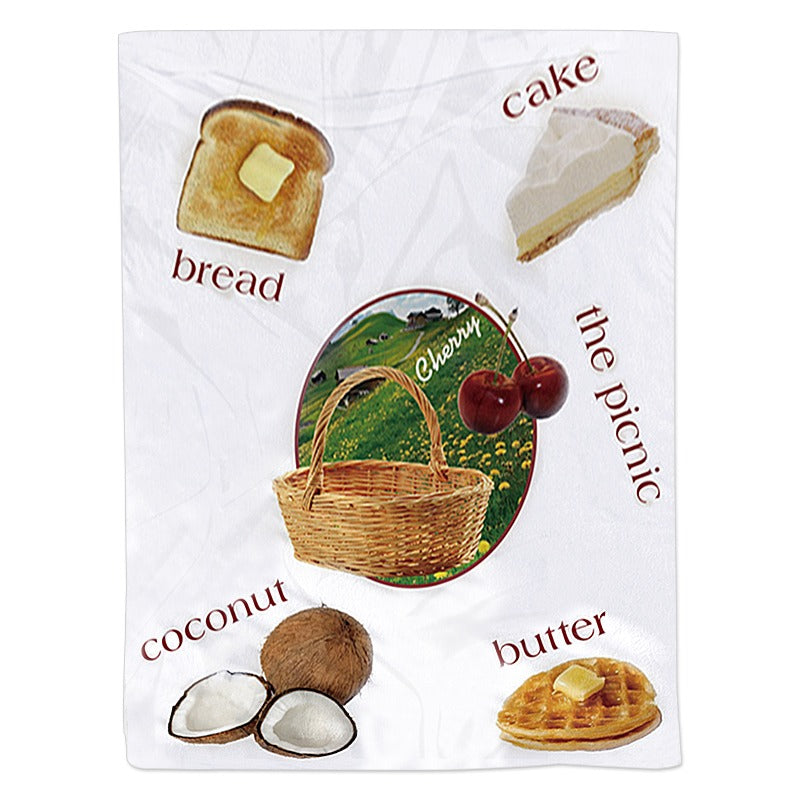 Food Print Throw Blanket SpreePicky