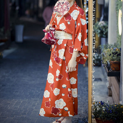 Aesthetic Cherry Blossoms Print Kimono Dress Modakawa