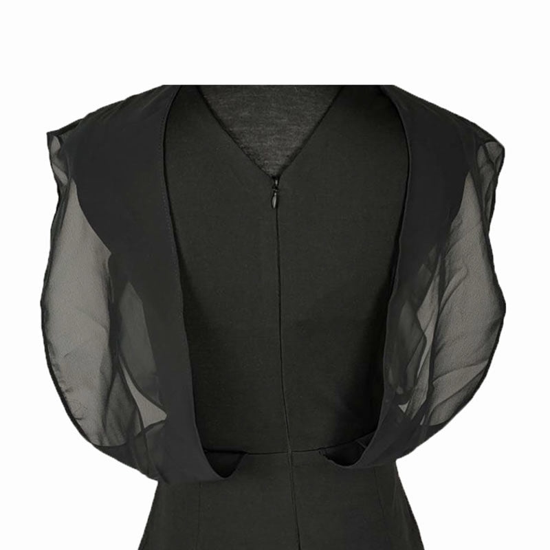 Classy Elegant Mesh Black Dress Modakawa