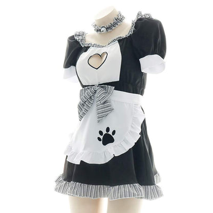 Love Heart Hollow Maid Lingerie Set modakawa