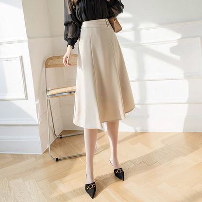 Elegant Button Front Skirt modakawa