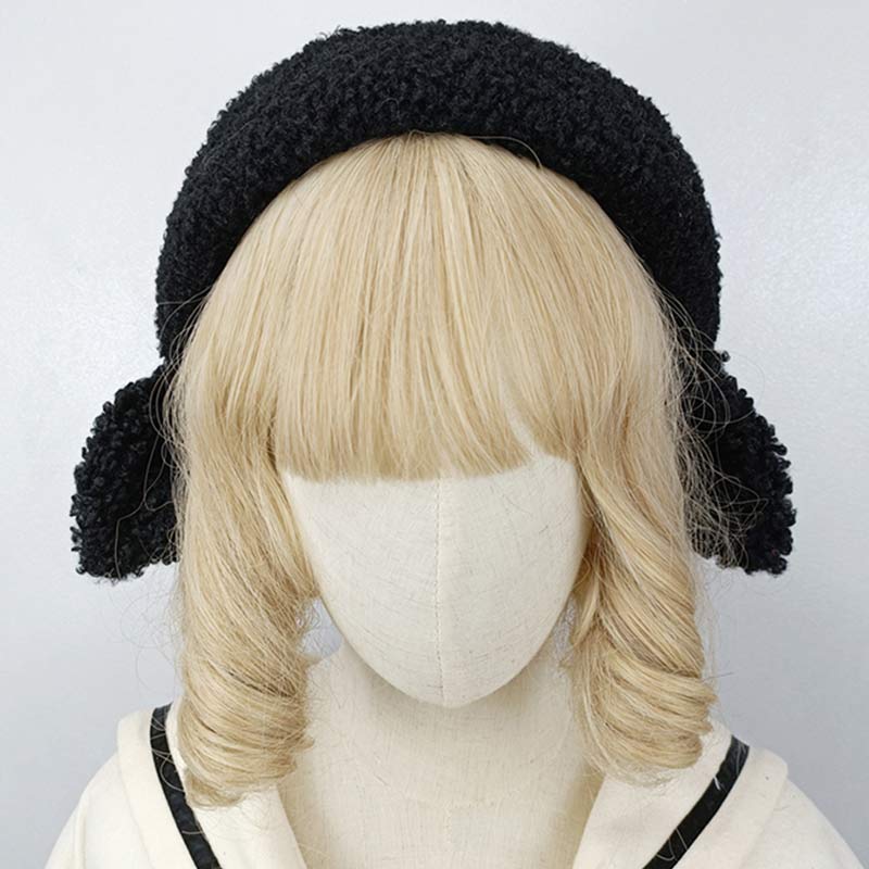 Cute Sheep Ears Woolen Lolita Beret modakawa