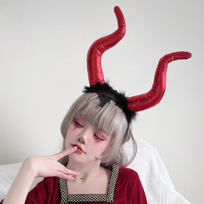 Demon Horn Headband Halloween Hair Accessory modakawa