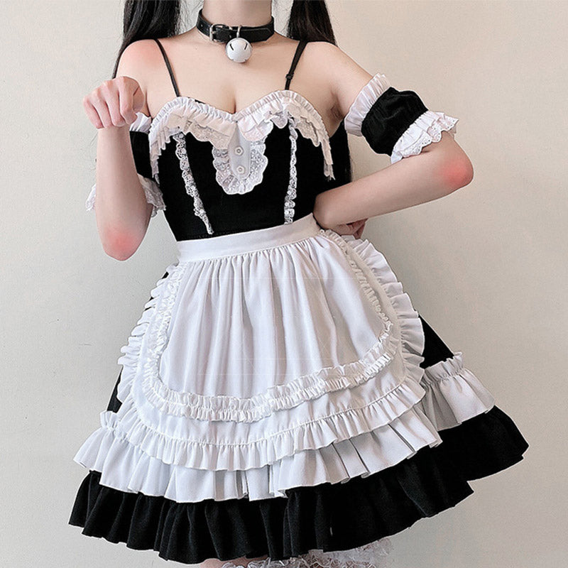 Sweet Rulffled Maid Lolita Dress modakawa