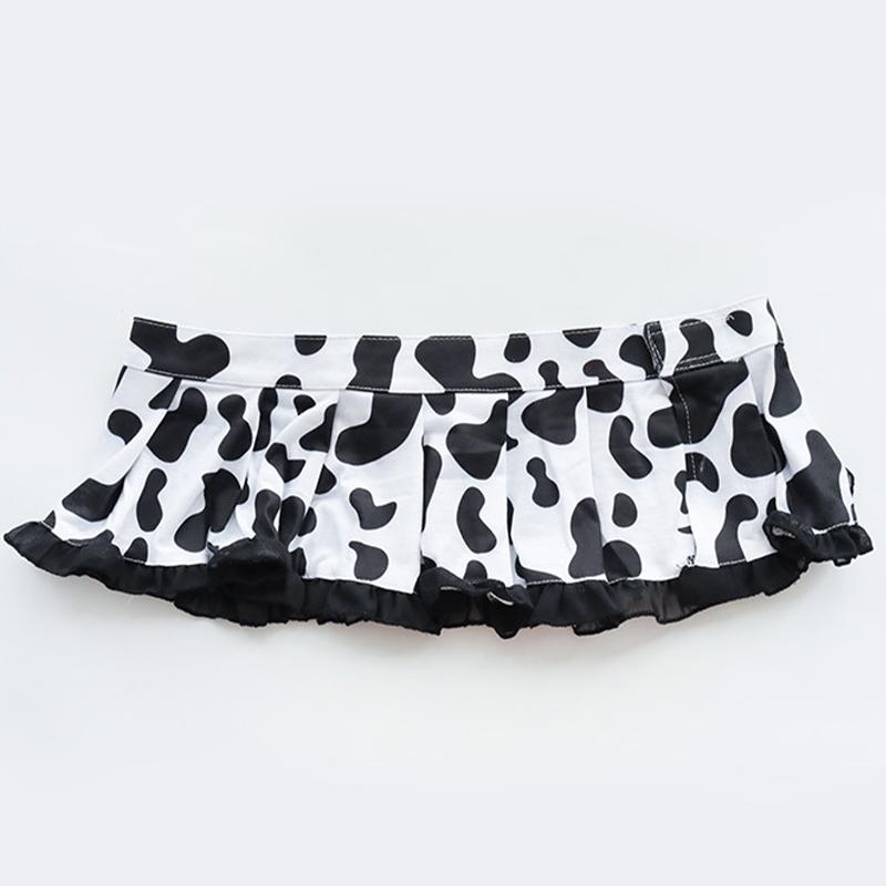 Sweet Maid Cow Print Cutout Lingerie Suit Modakawa