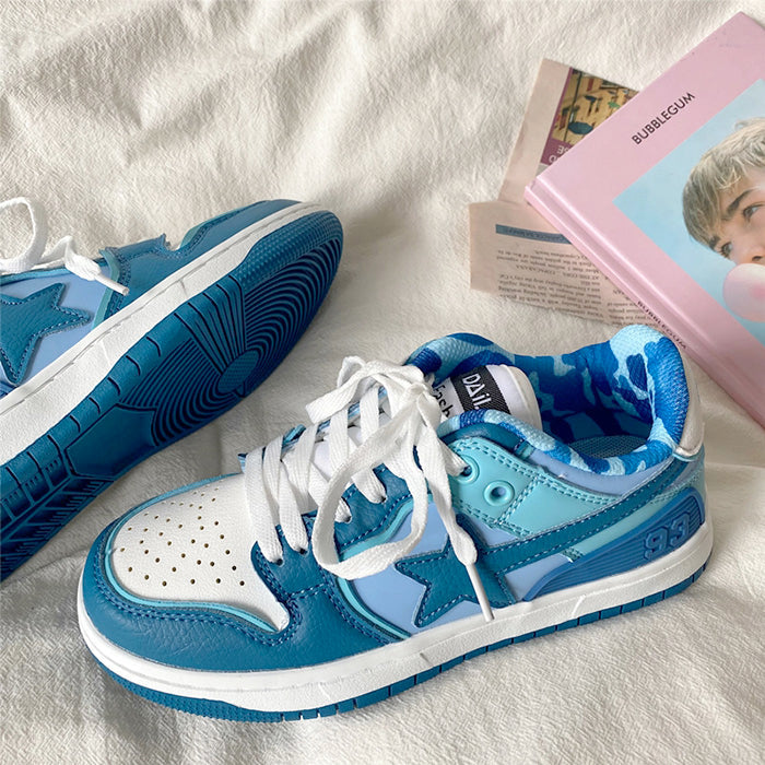 Blue Shooting Star Aesthetic Sneakers Boogzel Clothing