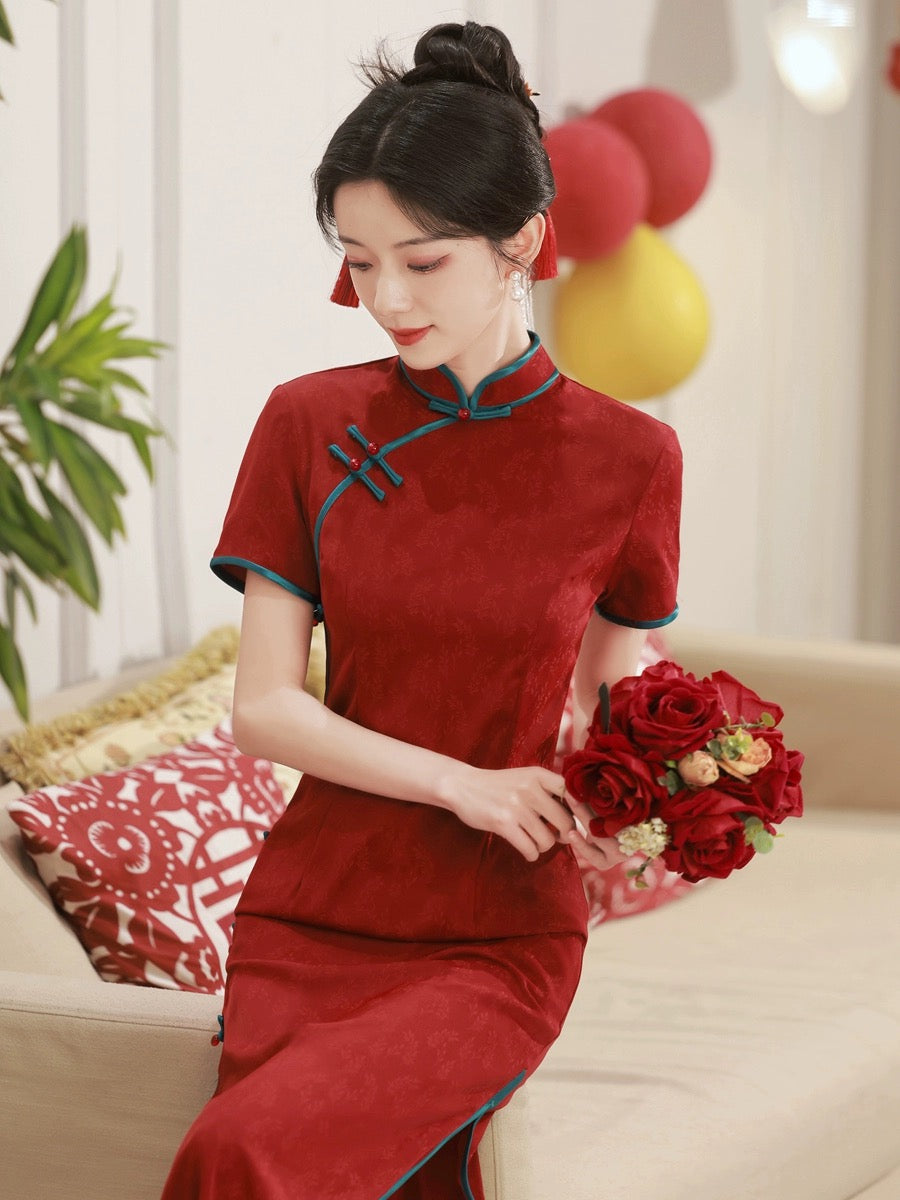 Lucky Red Cheongsam Dress Hanfu Story