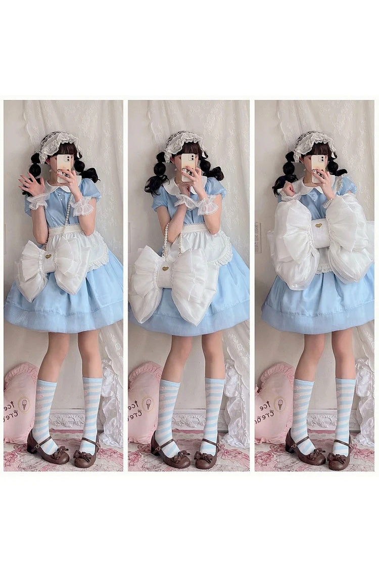 Big White Bowknot Lolita Backpack SpreePicky