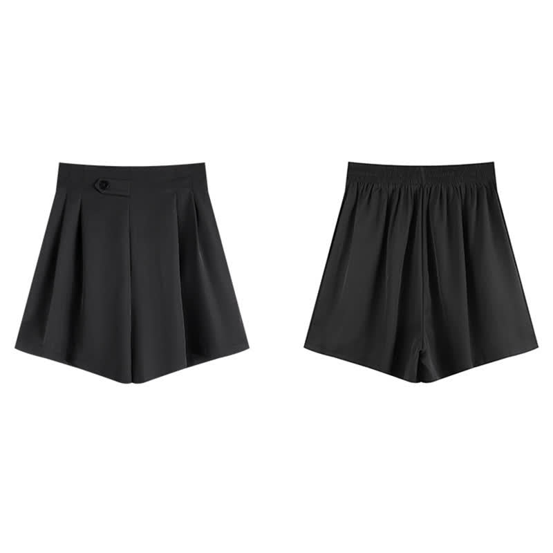 Chic High Waist Buttons Shorts modakawa