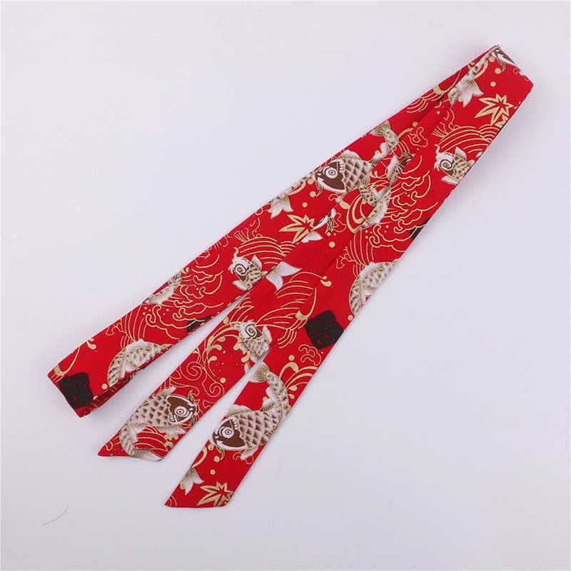 Vintage Red Lace Up Hanfu Hairband modakawa