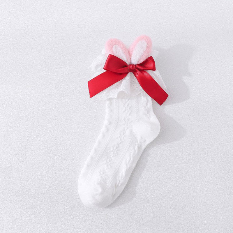 Sweet Bunny Ears Bow Ankle Socks Modakawa