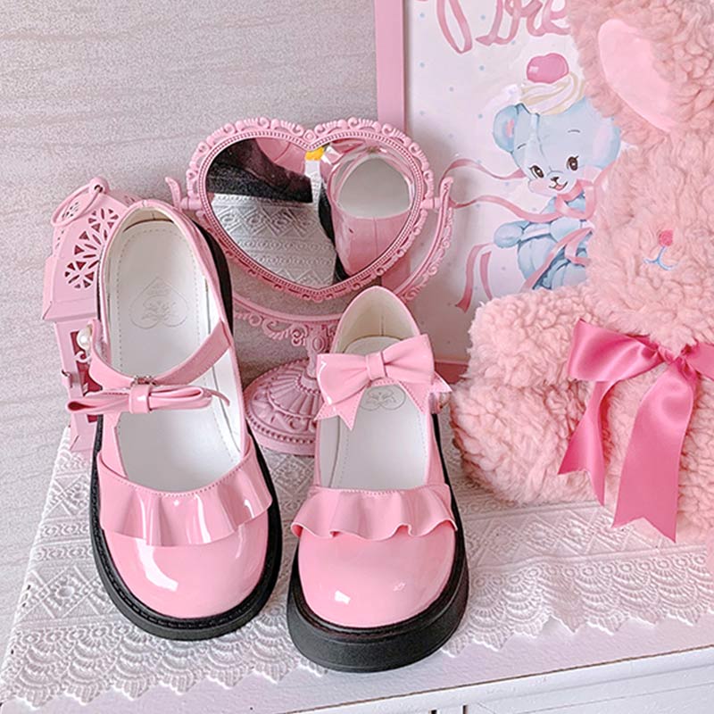 Sweet Bow Knot Lolita Mary Janes Shoes modakawa