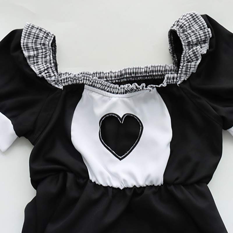 Love Heart Hollow Maid Lingerie Set modakawa