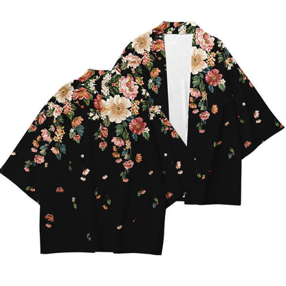 Elegant Floral Print Casual Cardigan Outerwear modakawa