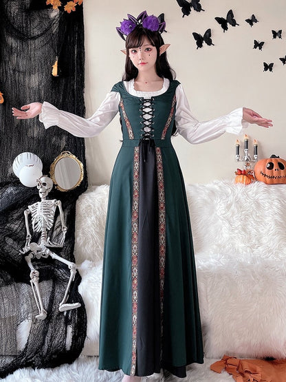 Halloween Costume Vintage Green Dress mySite