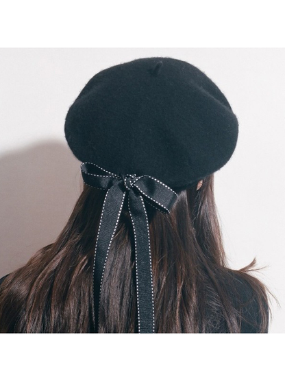 Vintage Bow Beret Hat Modakawa