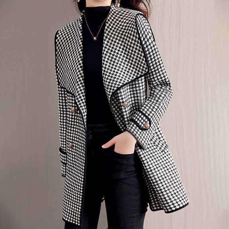 Elegant Print Sailor Collar Belted Coat modakawa