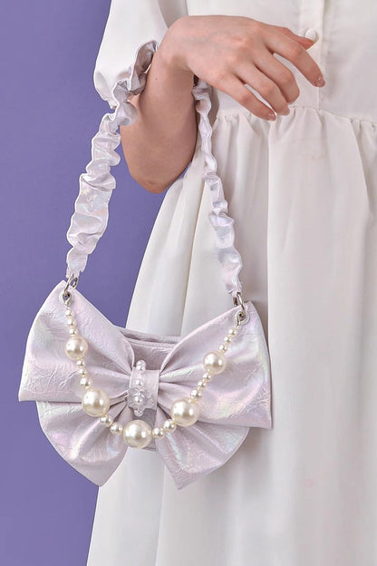 Sweet Pearl Chain Bowknot Shoulder Bag SpreePicky