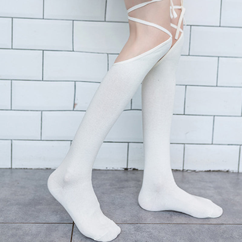 Classic Strap Over Knee Socks Modakawa