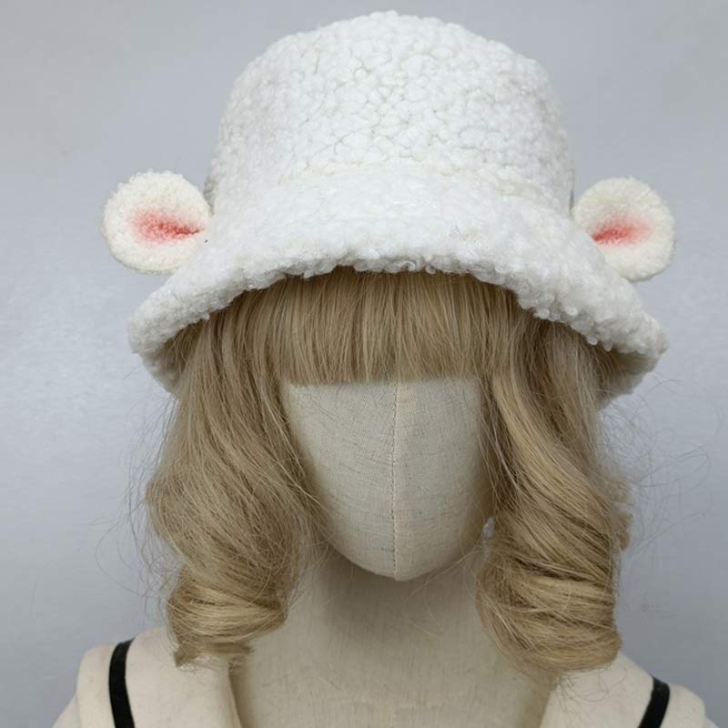 Cute Woolen Lolita Fisherman Hat modakawa