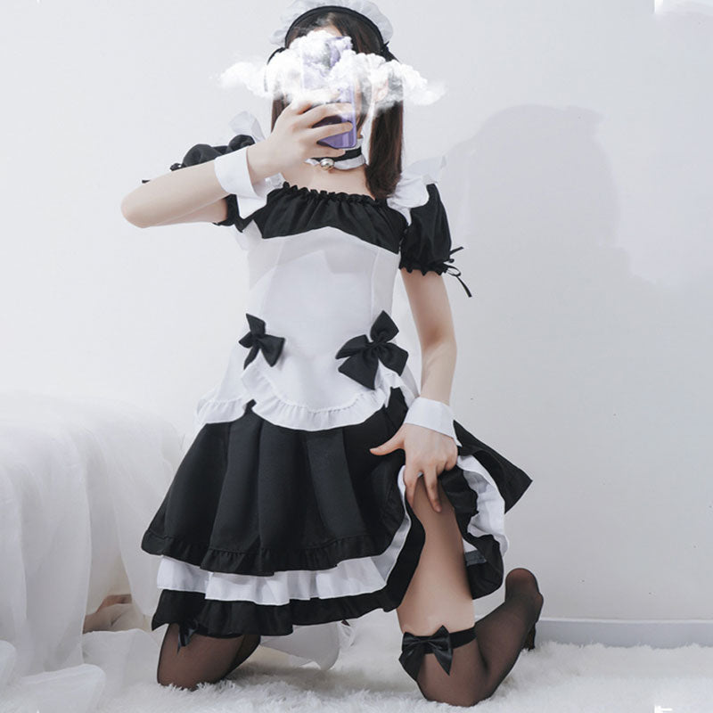 Princess Maid Bow Tie Costume Top Skirt Set Modakawa