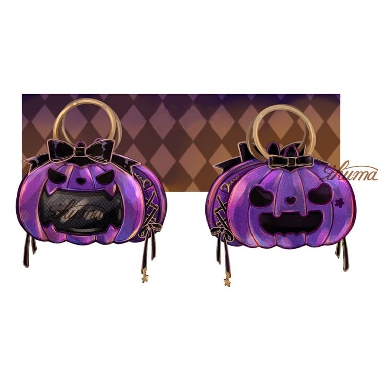 Halloween Purple Pumpkin Tote Bag mySite