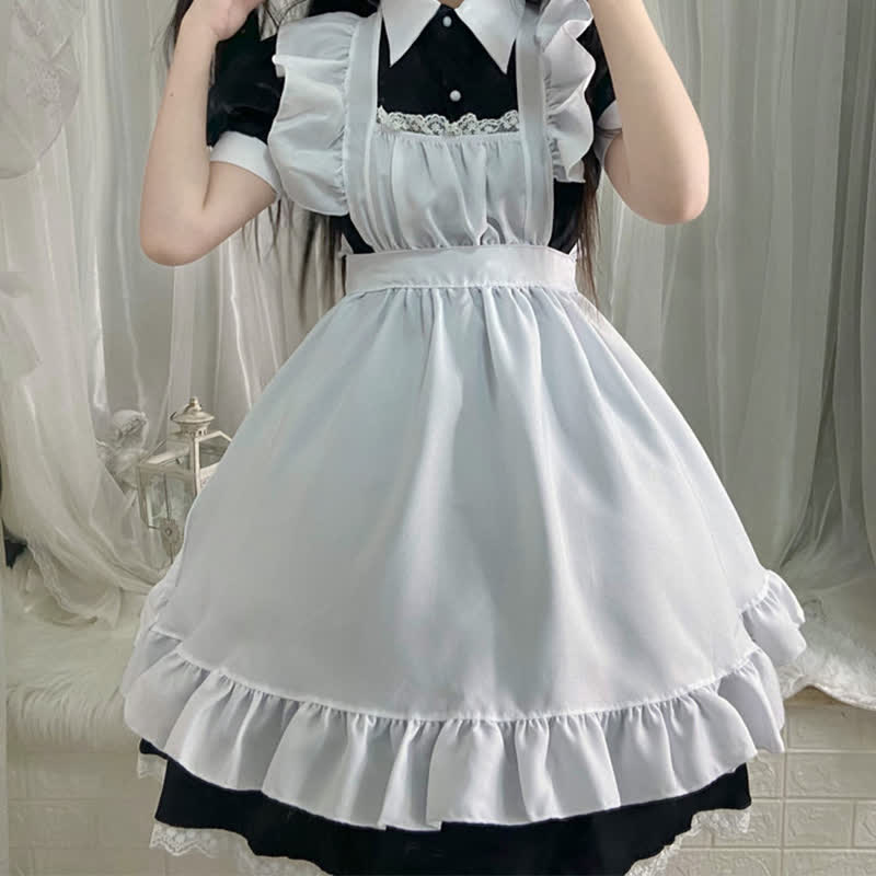 Kawaii Sweet Ruffled Maid Lolita Dress Modakawa