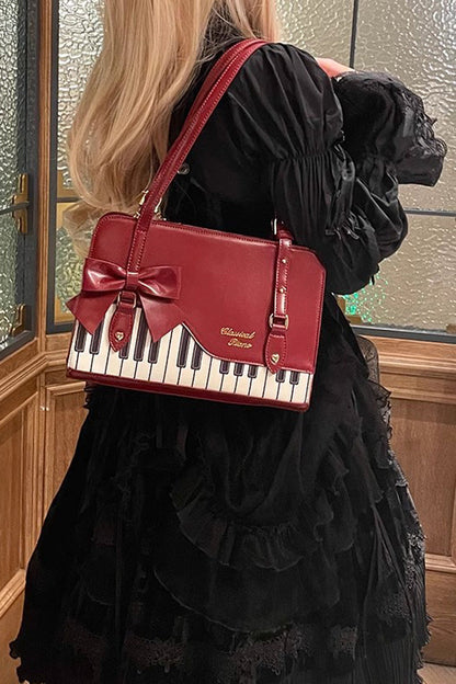 Piano Waltz Bowknot Handbag SpreePicky