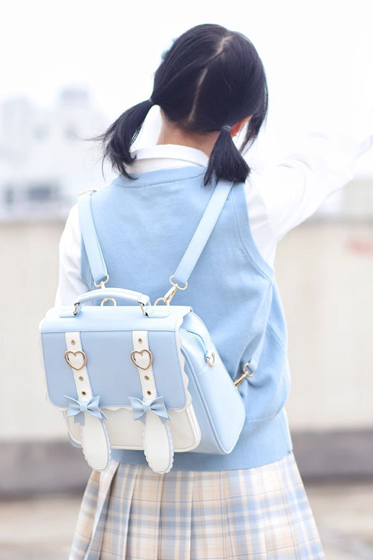 Blue Bunny Bowknot Backpack SpreePicky