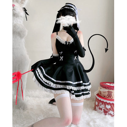 Y2K Gothic Lace Up Bow Lolita Dress modakawa