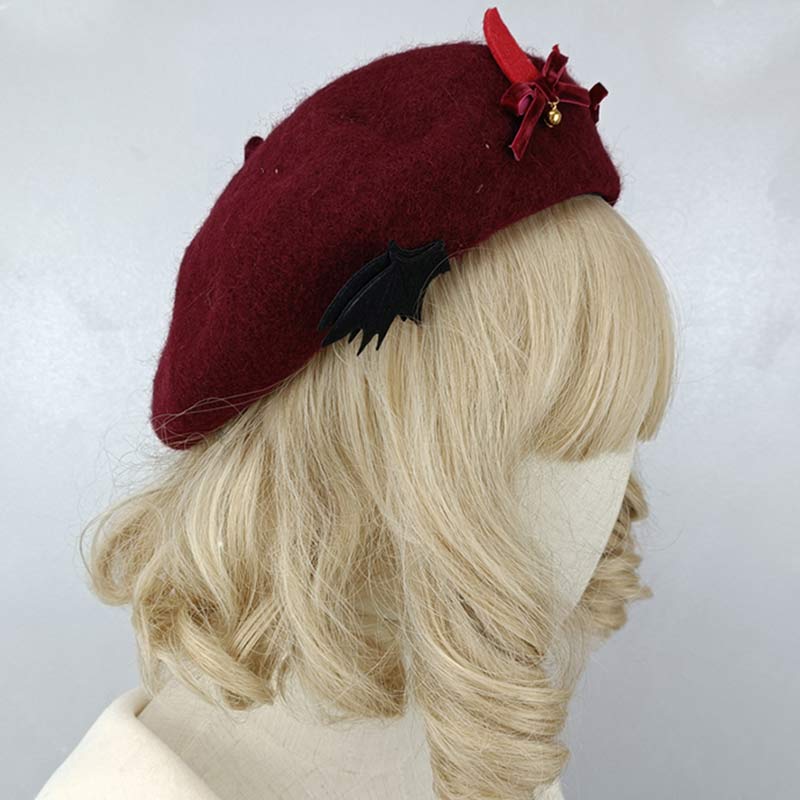 Chic Bat Wings Lolita Beret modakawa