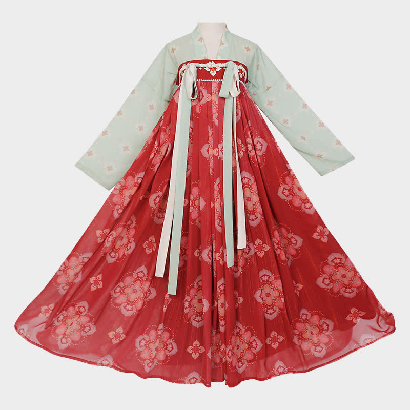 Hanfu Vintage Flower Print Set modakawa