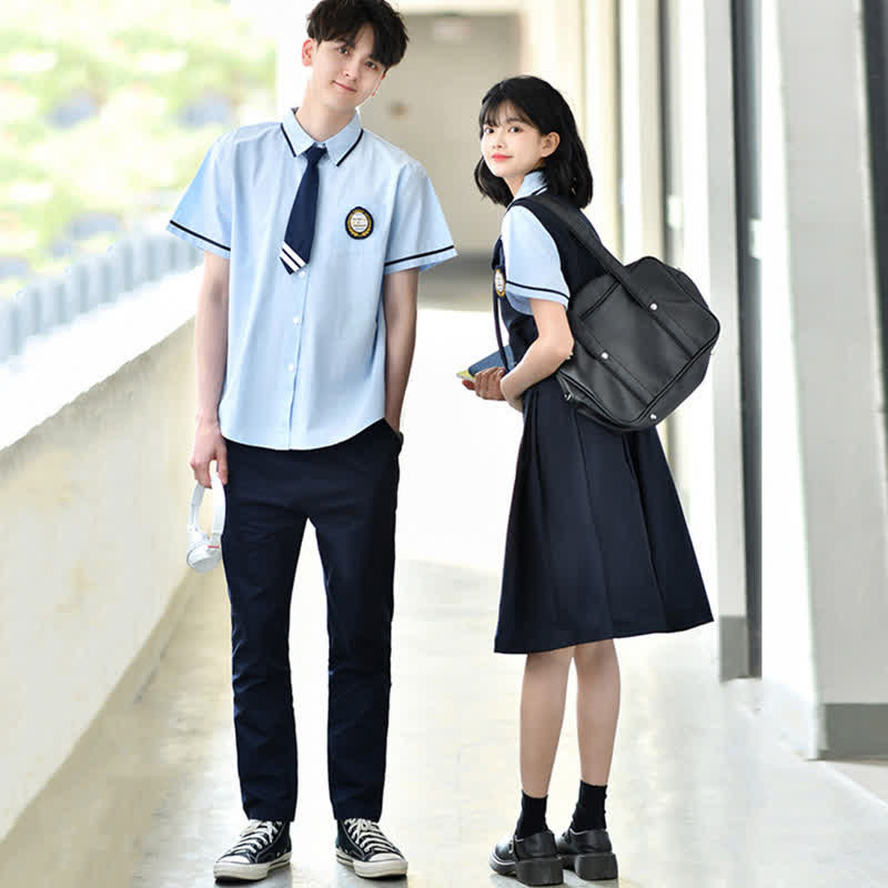 Couple Belted Overall Dress T-Shirt Shorts modakawa